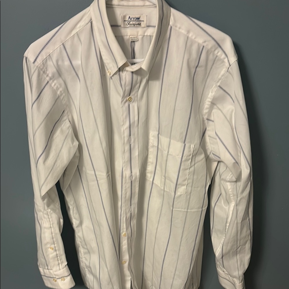 Arrow Men's White Striped Shirt